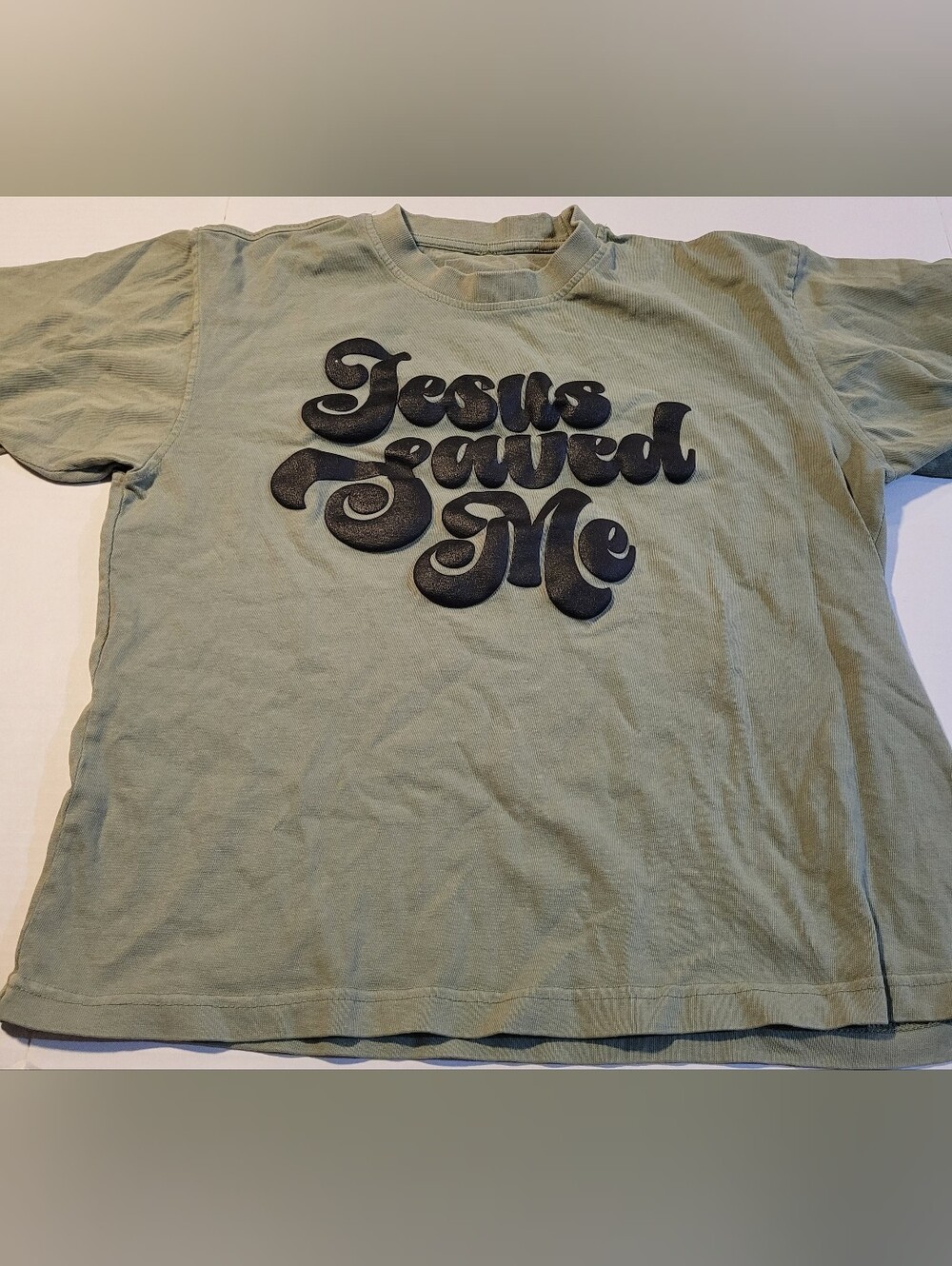 Men's Graphic "Jesus Saved Me" Shirt Size Large